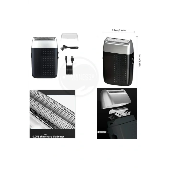 Genel Ürün Sakal Insua Black Pro Series Şarjlı Taşınabilir Seyehat Sakal Ense Makinesi Günlük Tıraş Makinesi M