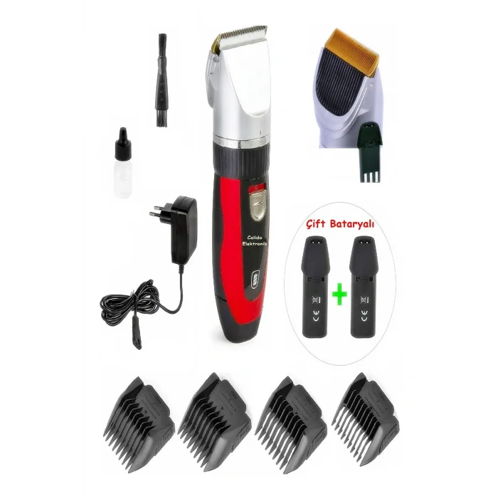 Genel Ürün Saç-Sakal-Vücut Çift Bataryalı Saç Sakal Vücüt Tıraş Makinesi Şarjlı Çelik Bıçaklı Traş Makinesi 2