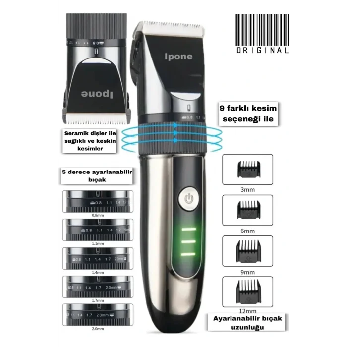 Genel Ürün Yok Ip-1012 Profesyonel Saç Sakal Ense Düzeltme Makinesi Profesyonellerin Ve Kuaförlerin Tercihi Ku