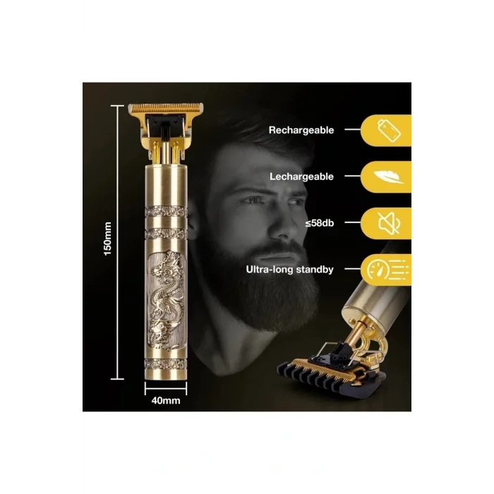 Genel Ürün Şarjlı Saç Sakal Ense Çizim Tıraş Makinesi (PROFESYONEL, METAL, HASSAS, T-BIÇAK) Saç-Sakal-Vücut İt