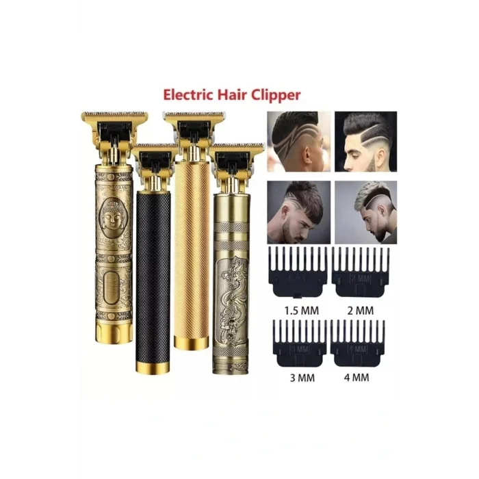 Genel Ürün Şarjlı Saç Sakal Ense Çizim Tıraş Makinesi (PROFESYONEL, METAL, HASSAS, T-BIÇAK) Saç-Sakal-Vücut İt