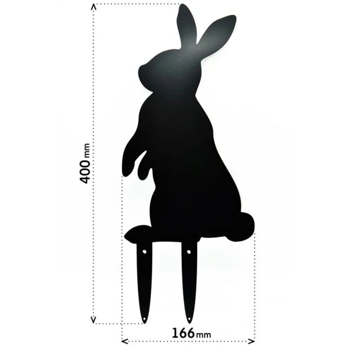 Oyuncak Dekoratif Metal Bahçe Süsü - Bahçe Dekorasyonu Dekor Tavşan - Saksı Üstüne Heykel Figürü