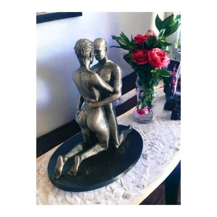 Biblo Aşıklar Gümüş Ev Masa Üstü Dekor -Erkek Ve Kadın Dekorasyon, Dekoratif Biblo Masa Süsü biblo