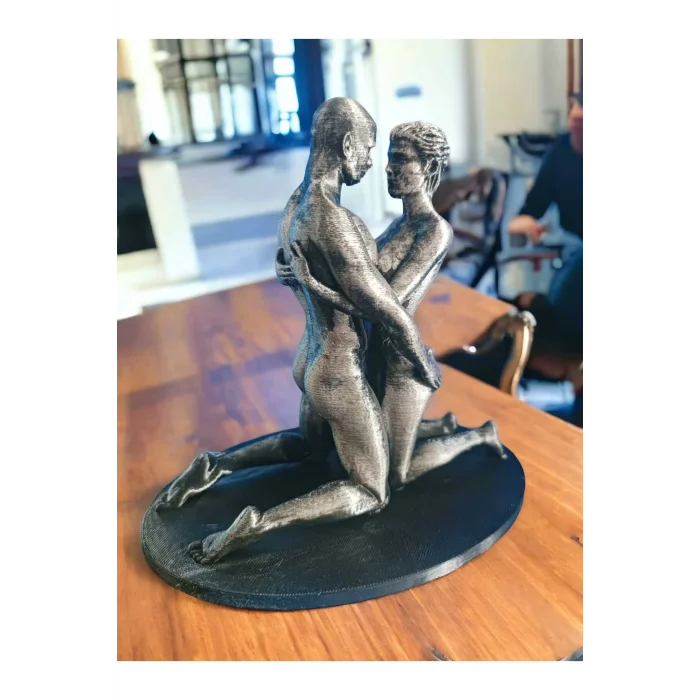 Biblo Aşıklar Gümüş Ev Masa Üstü Dekor -Erkek Ve Kadın Dekorasyon, Dekoratif Biblo Masa Süsü biblo