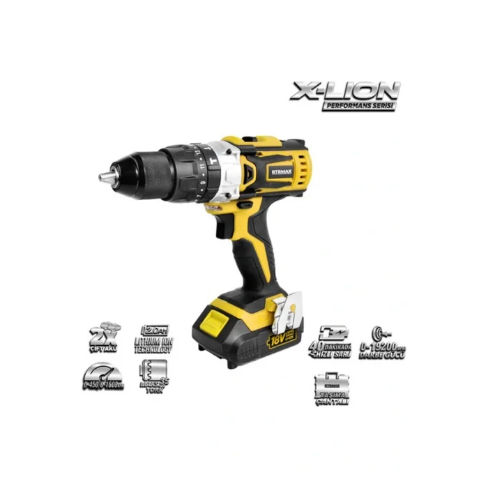 Genel Ürün Rtx1816 Darbeli Çift Akülü Matkap 18v 2ah