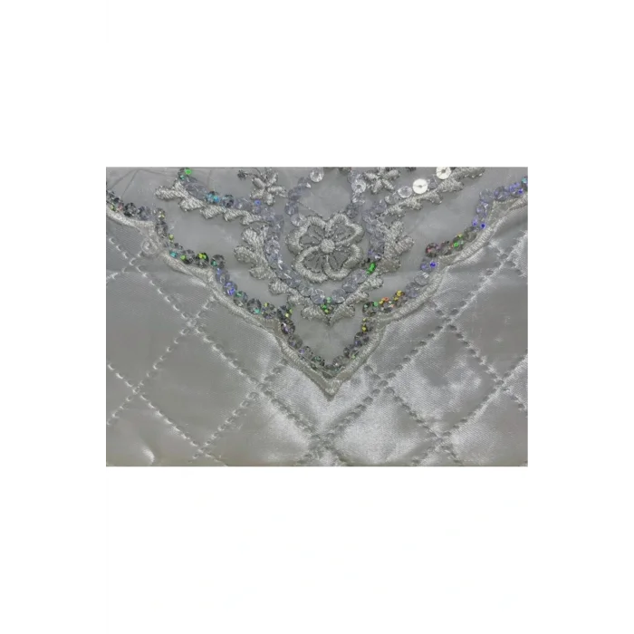 Genel Ürün 4lü İşlemeli Minik Sandık Tipi Saten Hurç