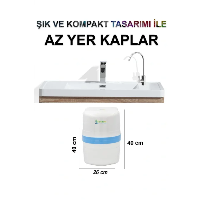Genel Ürün Gold Plus İthal 8+pH Alkali &Nsf Filtre Nsf Tank Su Arıtma Cihazı BM
