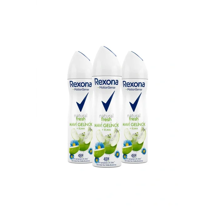 Genel Ürün Kadın Sprey Deodorant Natural Fresh Mavi Gelincik Elma 150 ml X3