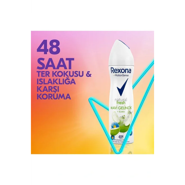 Genel Ürün Kadın Sprey Deodorant Natural Fresh Mavi Gelincik Elma 150 ml X3