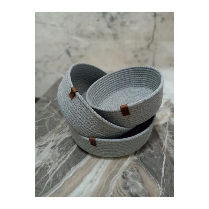 Genel Ürün Hasır Sepet, Çok Amaçlı 3lü El Yapımı Organize Sepet Sepet1