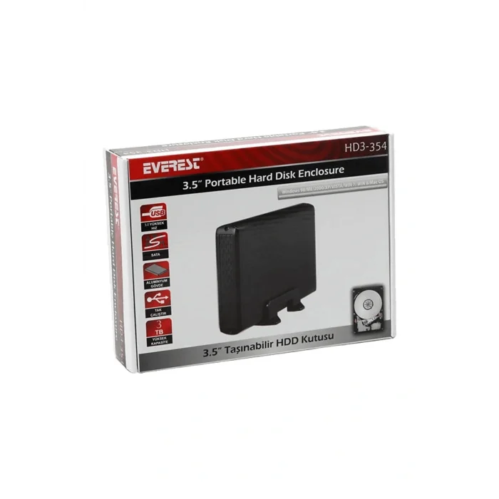 Genel Ürün 1066430 HD3 354 USB 3.0 3.5 TO SATA Hard Disk Kutusu