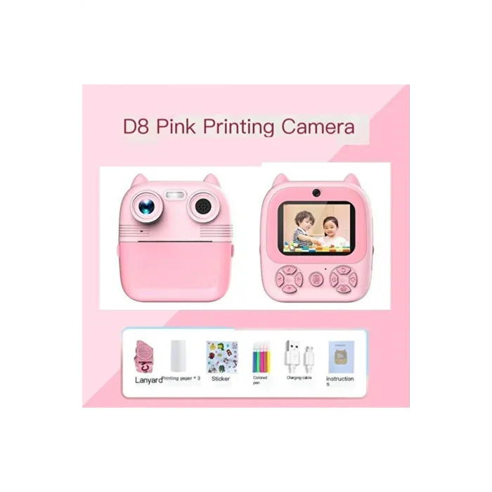 Oyuncak Şipşak Termal Baskı Çocuk Dijital Kamera Anında Baskı 2.8 inç Video Kamera Çocuklar İçin Oyuncak