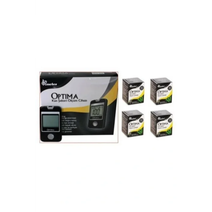 Genel Ürün Dijital Ölçüm Cihazları Optima Şeker Ölçüm Cihazı + 4 Adet Strip (50li) (4x50=200) 5 Yıl