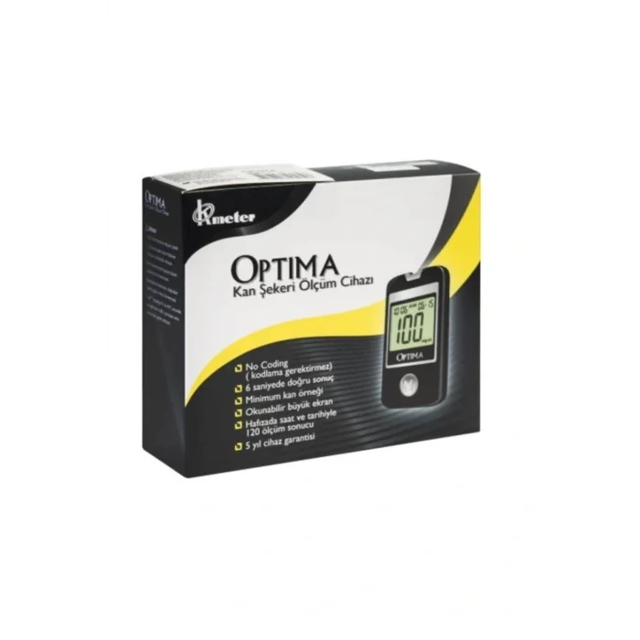 Genel Ürün Dijital Ölçüm Cihazları Optima Şeker Ölçüm Cihazı + 4 Adet Strip (50li) (4x50=200) 5 Yıl