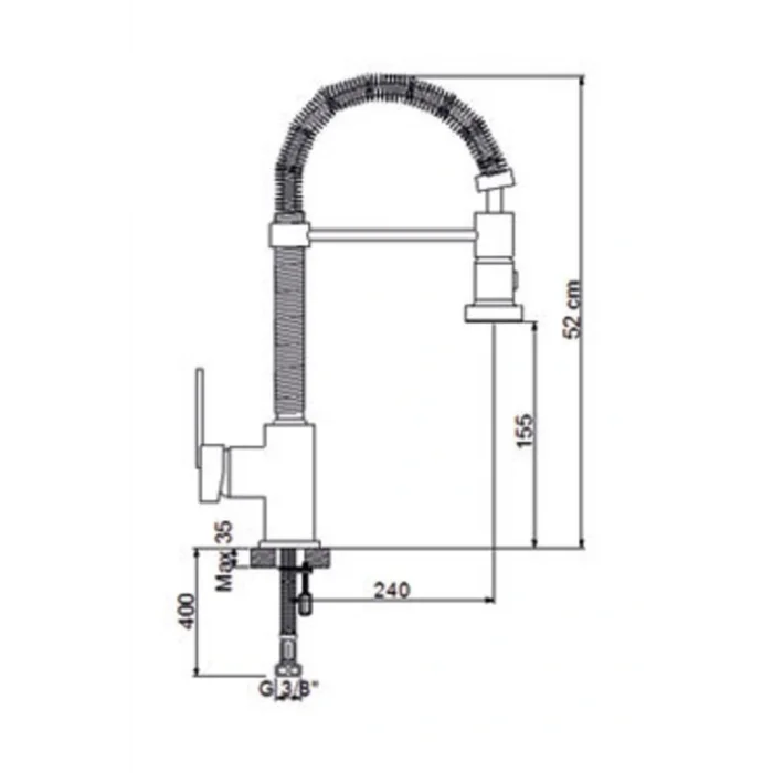 Genel Ürün Beyaz Kısa Endüstriyel Evye Bataryası