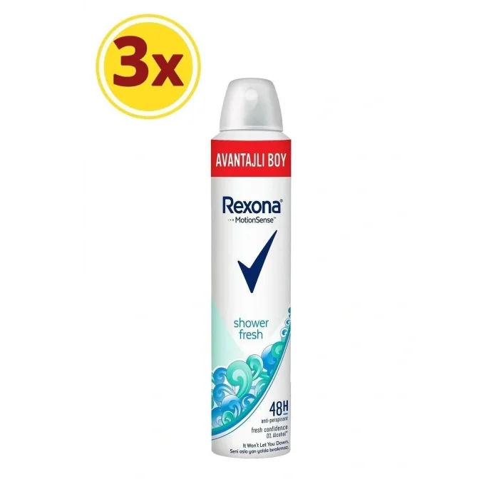 Genel Ürün Kadın Deodorant Sprey Shower Fresh 200 ml X3