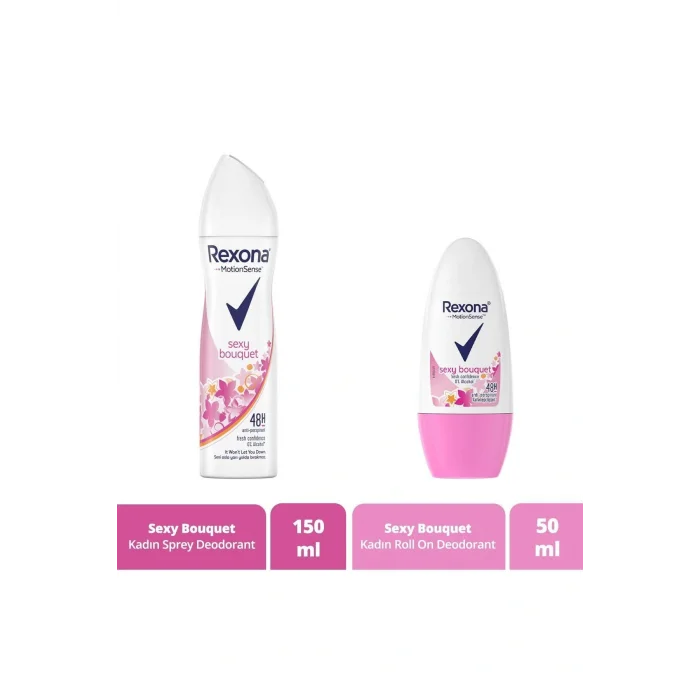Genel Ürün Sexy Bouquet Kadın Sprey Deodorant 150 Ml + Kadın Roll On Deodorant 50 Ml