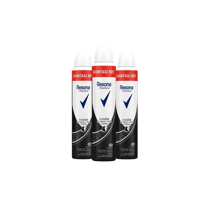Genel Ürün Kadın Sprey Deodorant Invisible On Black White Clothes Avantajlı Boy 200 ml X3 Adet