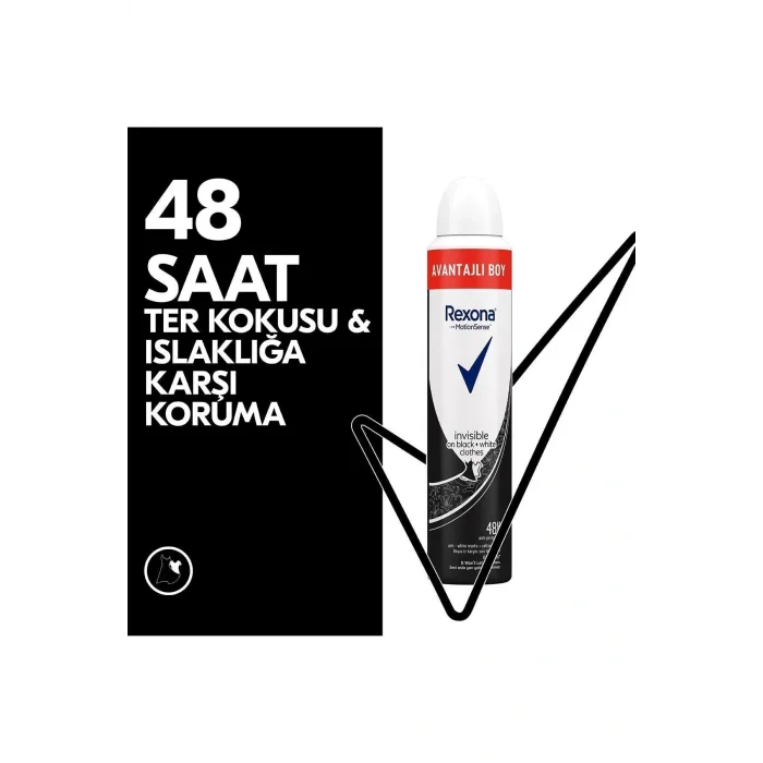 Genel Ürün Kadın Sprey Deodorant Invisible On Black White Clothes Avantajlı Boy 200 ml X3 Adet