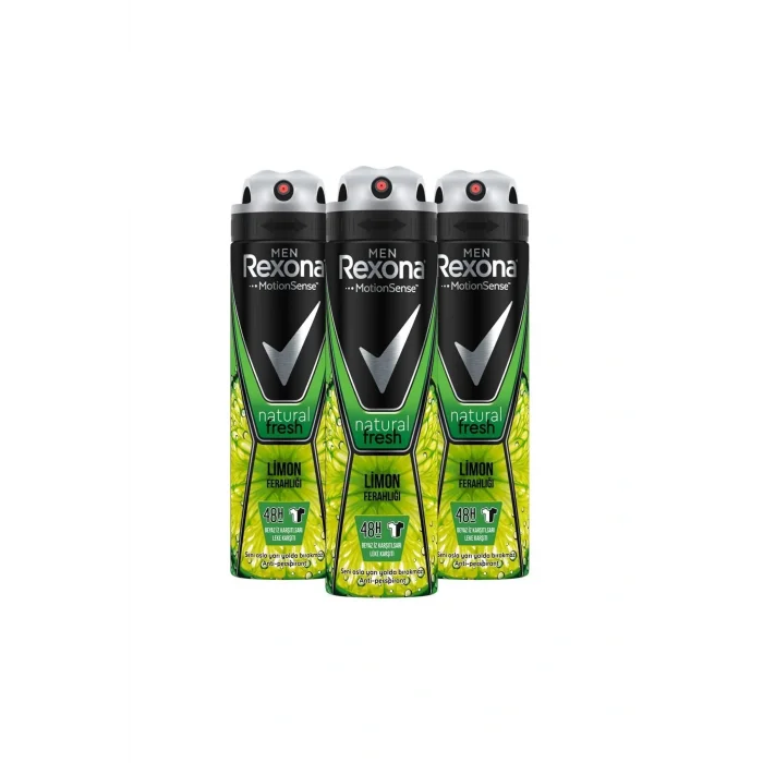 Genel Ürün Men Erkek Sprey Deodorant Natural Fresh Limon Ferahlığı 150 ml x3 Adet