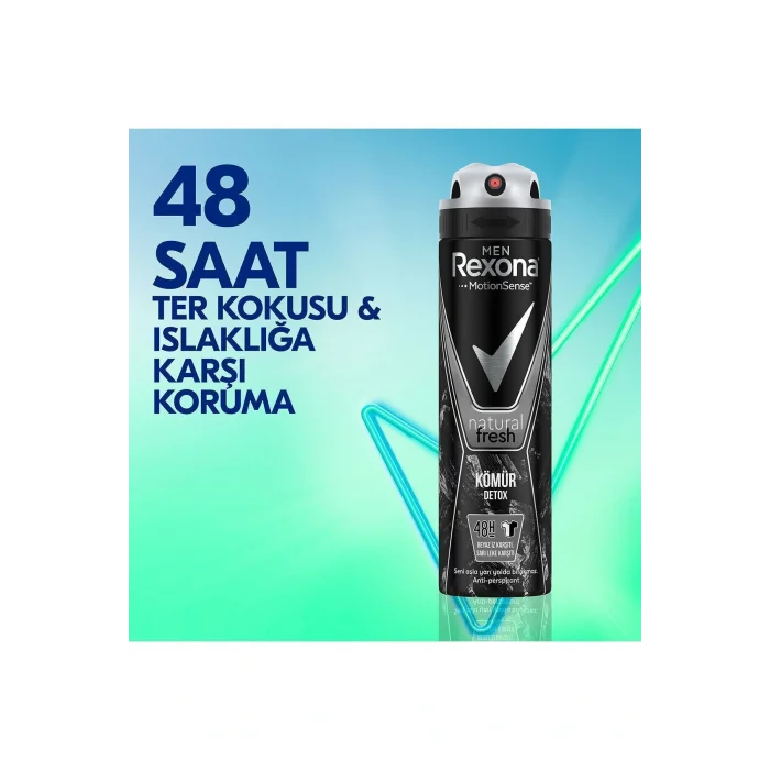 Genel Ürün Men Erkek Sprey Deodorant Natural Fresh Kömür Detox 150 ml x3 Adet