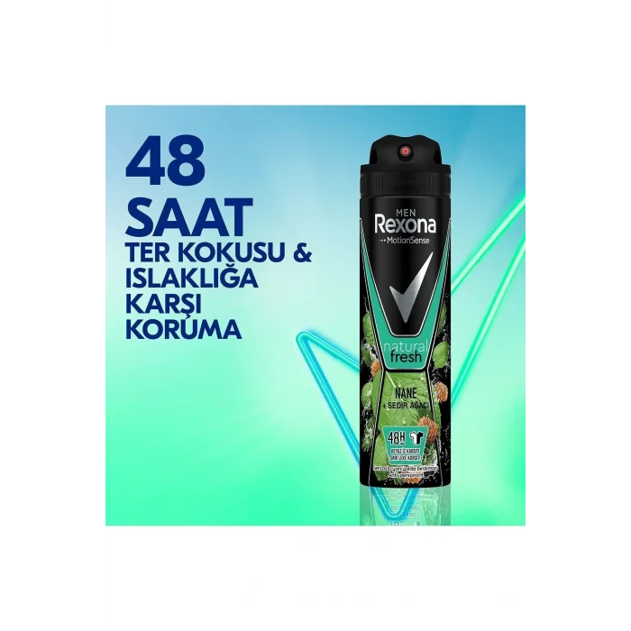 Genel Ürün Men Erkek Sprey Deodorant Natural Fresh Nane ve Sedir Ağacı 150 ml x3 Adet