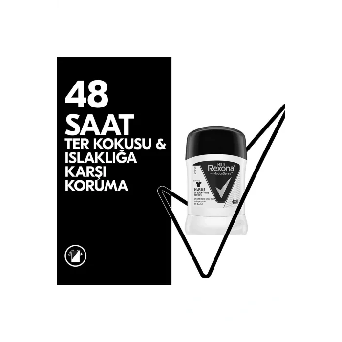 Genel Ürün Erkek Deodorant Stick Invisible Black White 50 ml X2