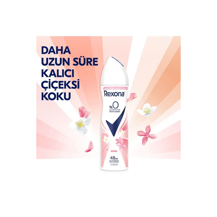 Kol Saati Kadın Sprey Deodorant Musk %0 Alüminyum 48 Saat Ter Kokusuna Karşı Koruma 150 ml X3