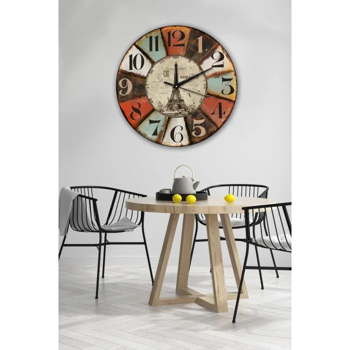 Kol Saati Retro Tasarımlı Duvar Saati 40x40cm
