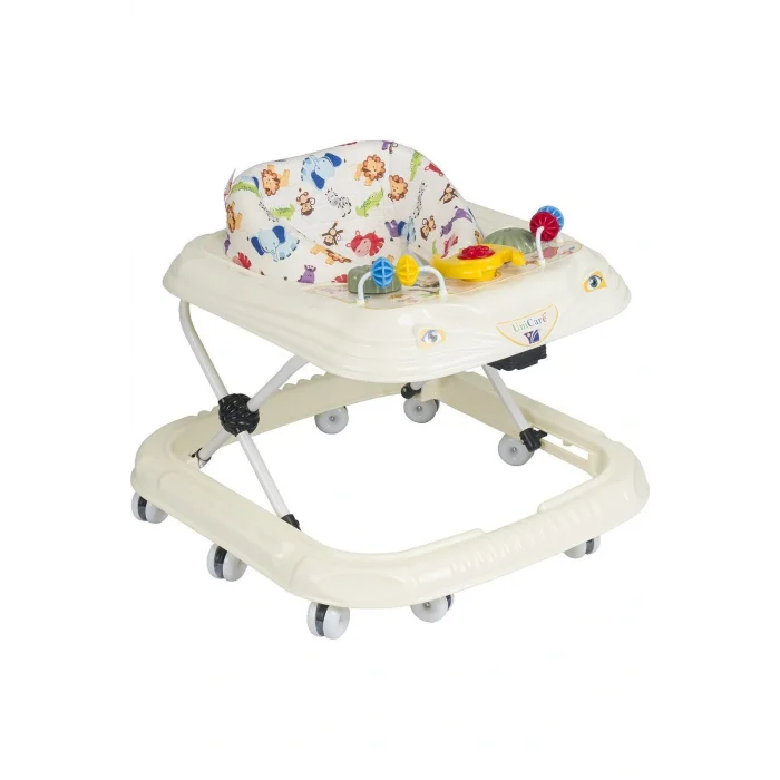 Oyuncak Bej Oyuncaklı Ve Mama Tablalı 3 Kademeli Bebek Yürüteci Koltuklu