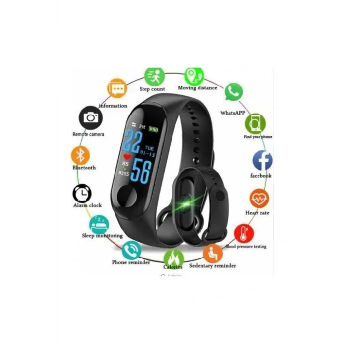 Genel Ürün Unisex Siyah Akıllı Bileklik