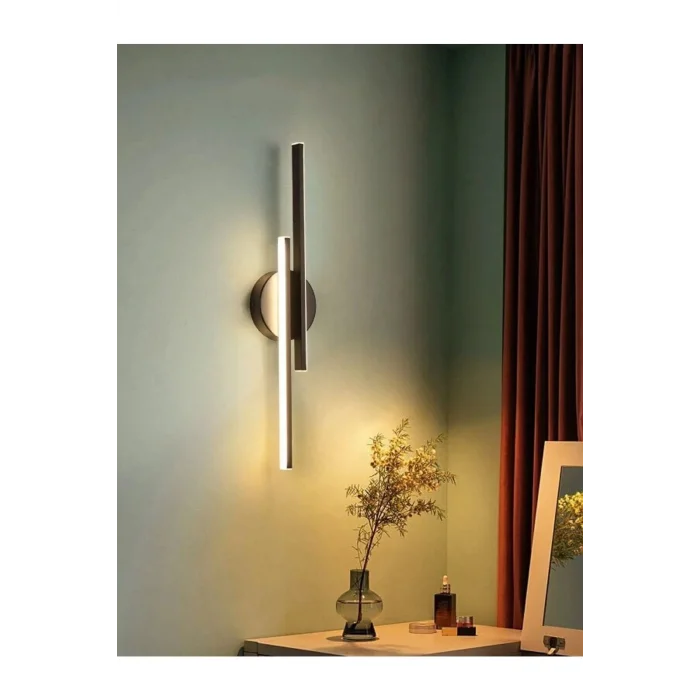 Genel Ürün Modern Modern Aplik Çift Yönlü Çubuk Led Siyah Günışığı Lineer Avize Armatür 40cm Çubuk Uzunluğu Gr