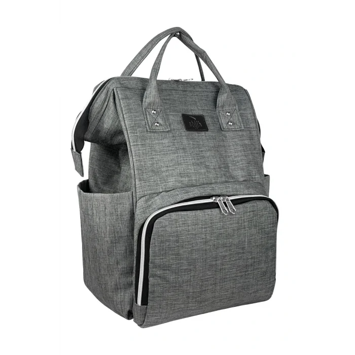 Genel Ürün Gri Paris Anne Bebek Çantası Gri Sırt Çantası Tekstil Sırt Çantası