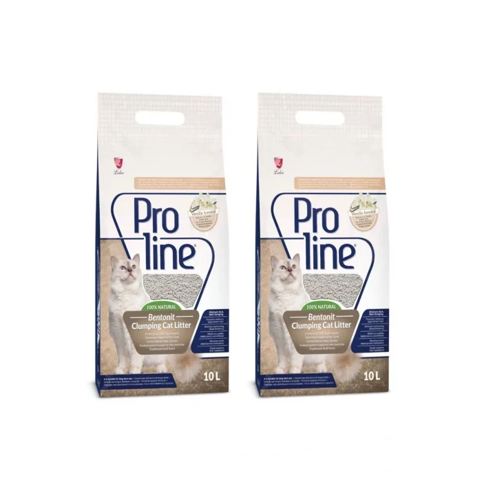 Genel Ürün Proline Aloe Vanilya Kokulu Ince Tane Topaklanan Kedi Kumu 10 Lt X 2 Adet