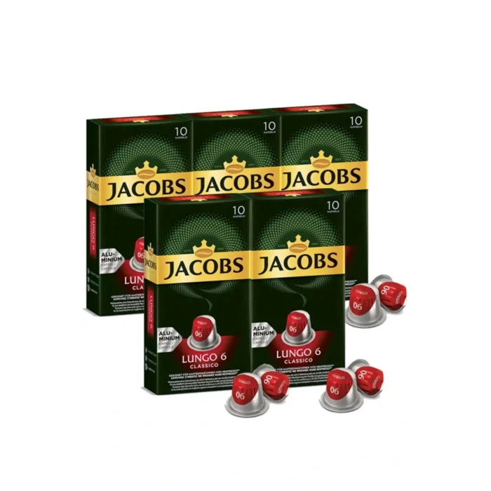 Genel Ürün Lungo 6 Classic Nespresso Uyumlu Alüminyum Kapsül Kahve 10 Adet X 5 Paket