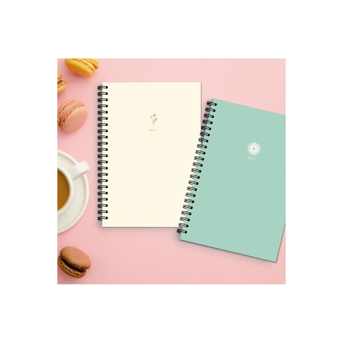 Genel Ürün A5 Spiralli Okul Defteri 80 Yaprak 2li Set - Çizgili Defter A5 Boy Çizgili