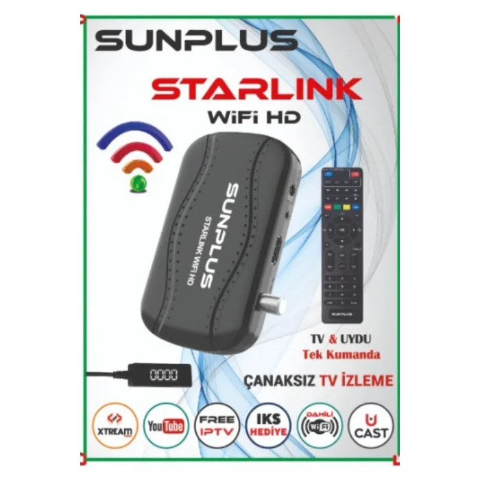 Genel Ürün Spacex Dahili Wifi 2 Yıl Boyunca Ulusal Belgesel Bedava Sinema Paketili Uydu Alıcısı Mrtuydu