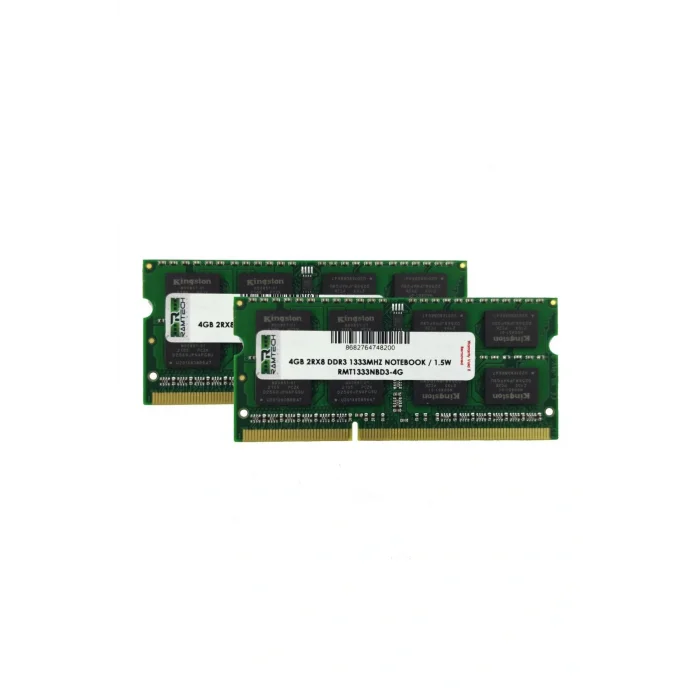 Genel Ürün 8gb (4x4 Dual) Ddr3 1333mhz 1.5 V Intel Ve Amd Işlemcilere Uyumlu Notebook Ram