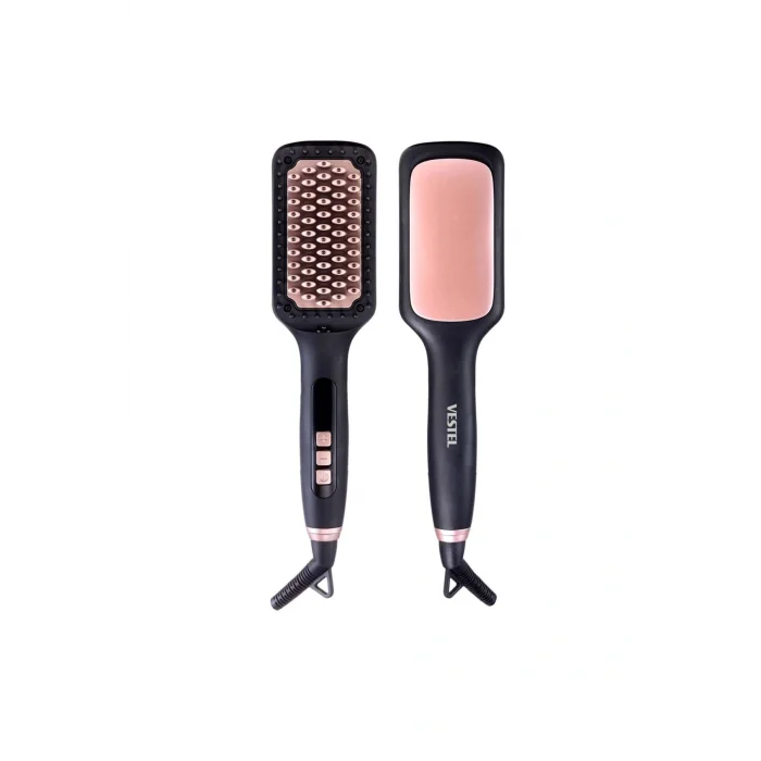 Genel Ürün Saç Düzleştirici Iyonik Tarak Max 220 Derece  Iyon Led Ekran  Gül Pembe