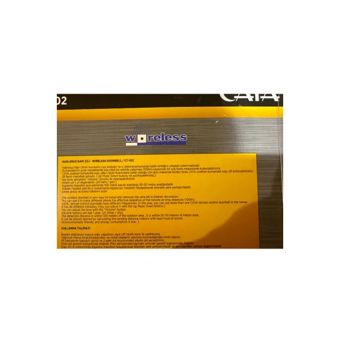 Genel Ürün Ct-102 Kablosuz Kapı Zili