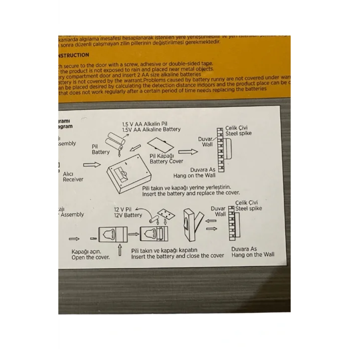 Genel Ürün Ct-102 Kablosuz Kapı Zili