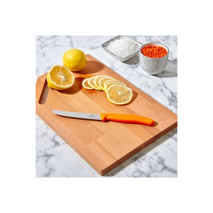 Genel Ürün 6.7836.L119 Tırtıklı Domates ve Sosis Bıçağı - Turuncu - 11 cm