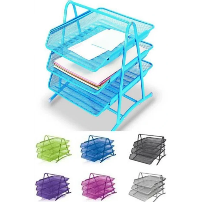 Genel Ürün Siyah 1055 Tel Evrak Rafı 3 Katlı Siyah 9181-s