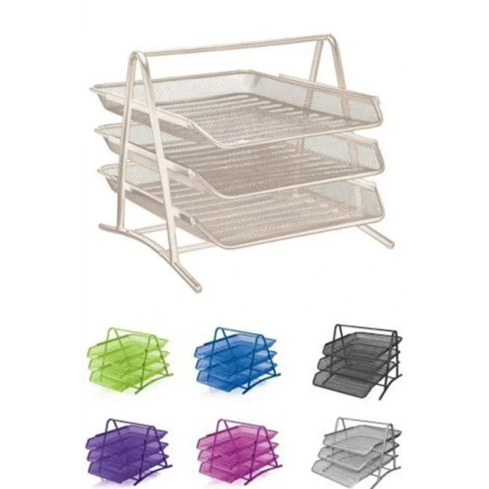 Genel Ürün Siyah 1055 Tel Evrak Rafı 3 Katlı Siyah 9181-s