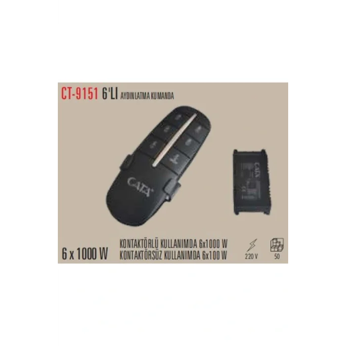 Genel Ürün Ct 9151 6x1000 W 6 Lı Aydınlatma Kumandası