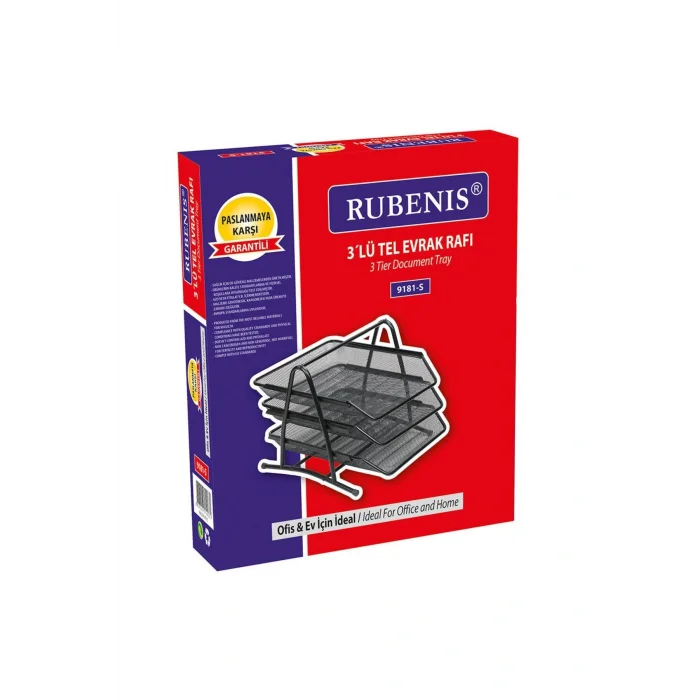 Genel Ürün Evrak Rafı Tel 3lü Gümüş 9181-g