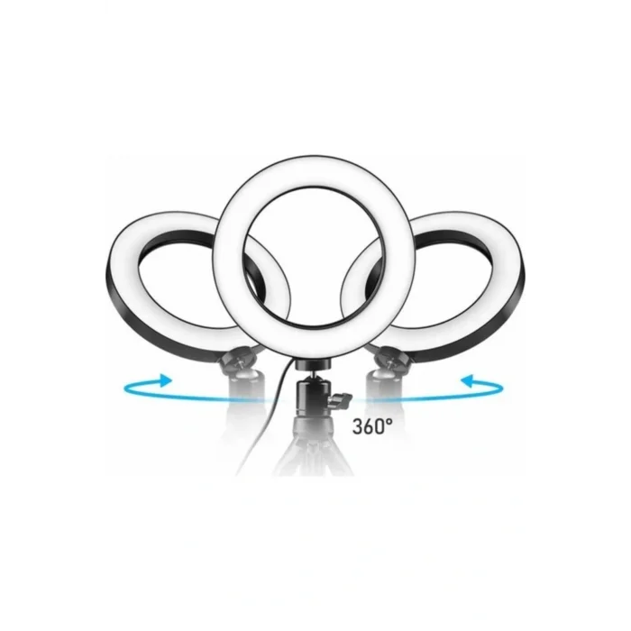 Genel Ürün Masaüstü Youtuber 360 Led Mini Tripod Makyaj Selfie Işığı 6 Halka