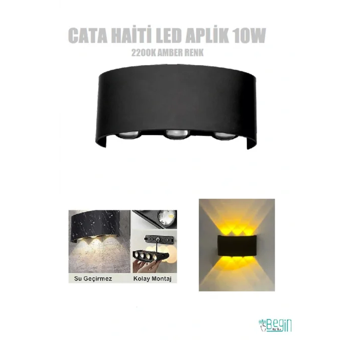 Genel Ürün HAİTİ 10W LED APLİK IP65 CT-8011 AMBER RENK 2200K