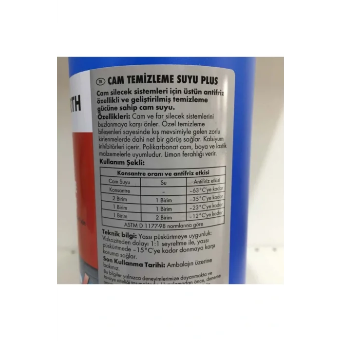 Genel Ürün Dört Mevsim Cam Temizleme Suyu Plus Antifrizli