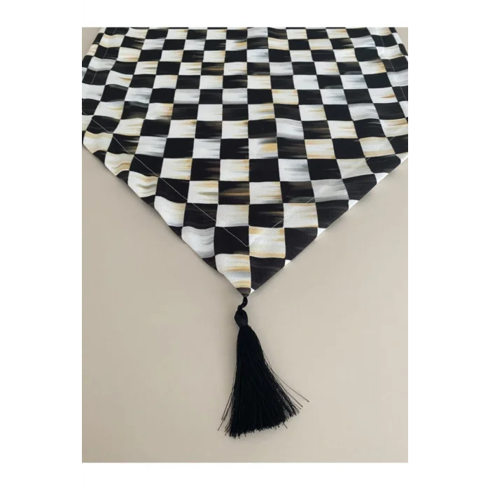 Genel Ürün Dama Desenli Runner